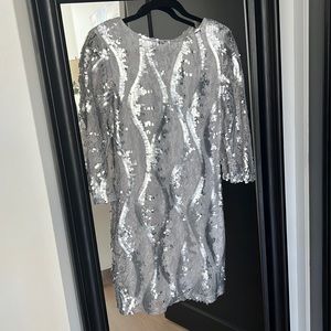 Silver Sequin Dress